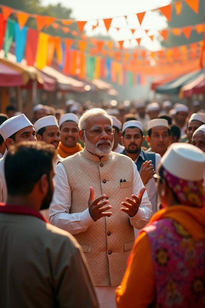 Narendra modi talking to muslims 