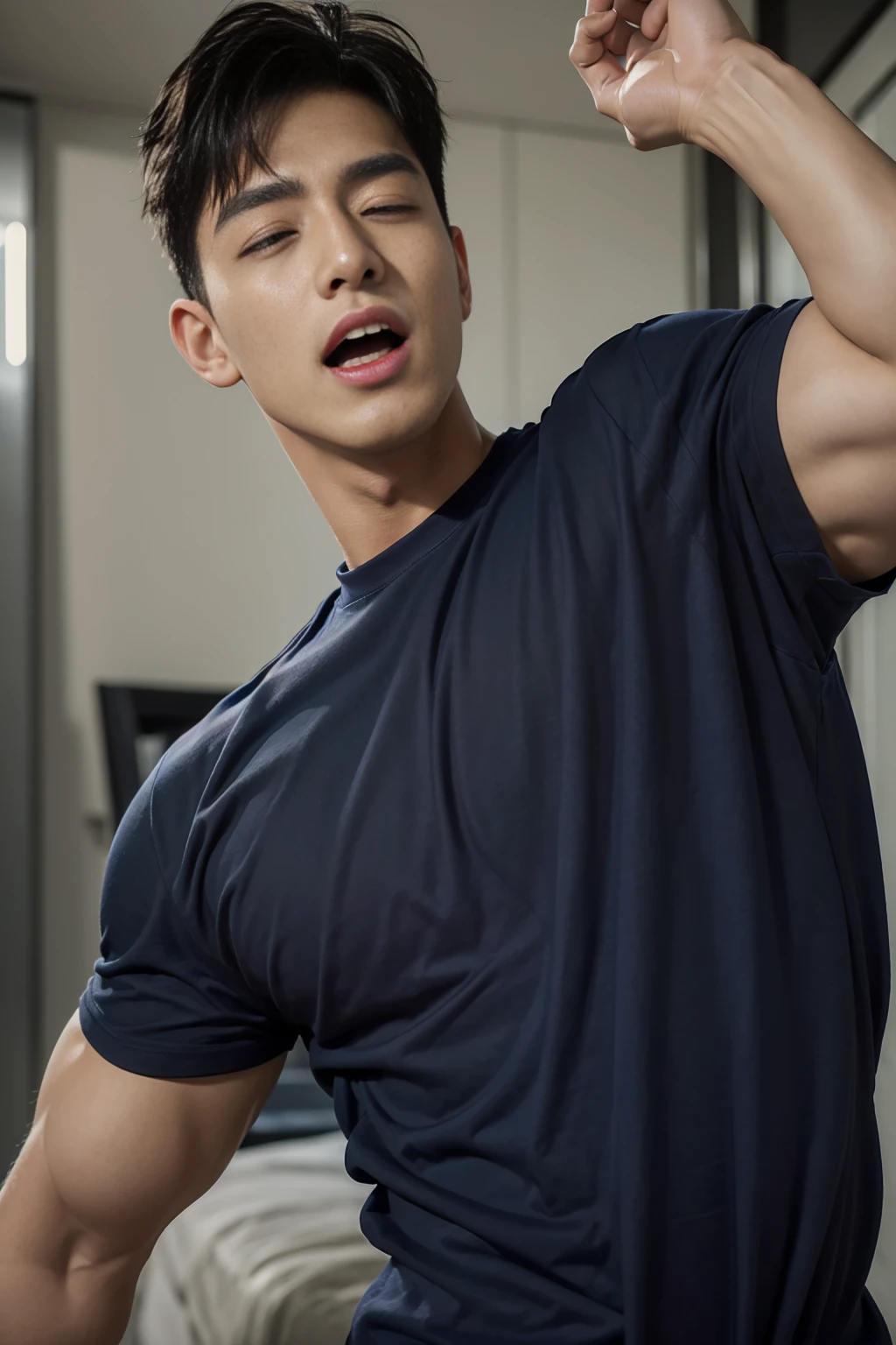 ((2 male)) , ((handsme man)) , sexy , eroticism , hugging ,love , kinky , pervert , 16k resolution , ultra-high clarity , hyperrealism, uhd , looking at viewer , ultra hd picture , altra high resolution , 8k smooth , ultra-high definition , chest grab, chest lift, chest squeeze, chests, grabbing, grabbing from behind, grabbing own chest, groping, guided chest grab, homo, nipple tweak, nipples, kpop idol , korean