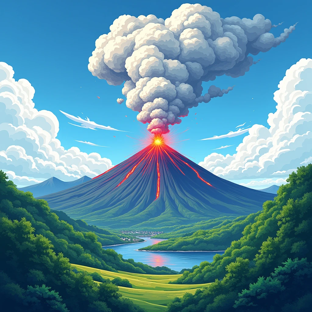 Valcano eruption