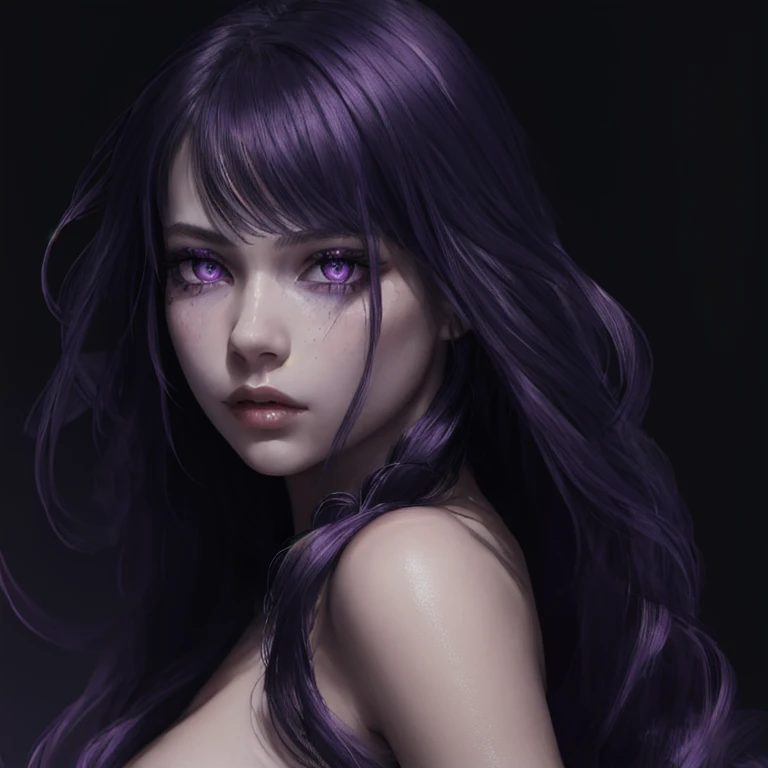 masterpiece, Best quality, Ultra-high detail, , woman first person, Girls, , , long hair, purple eyes,