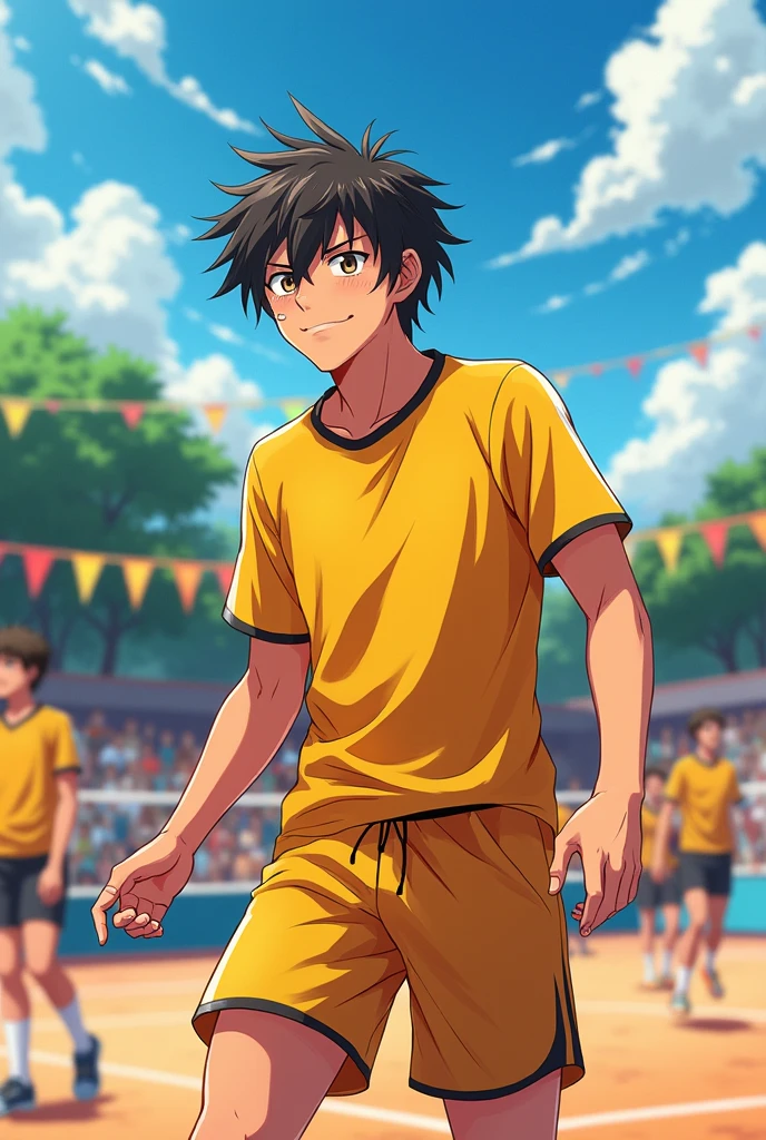Club activities　man　
volleyball　juvenile　
Anime Style