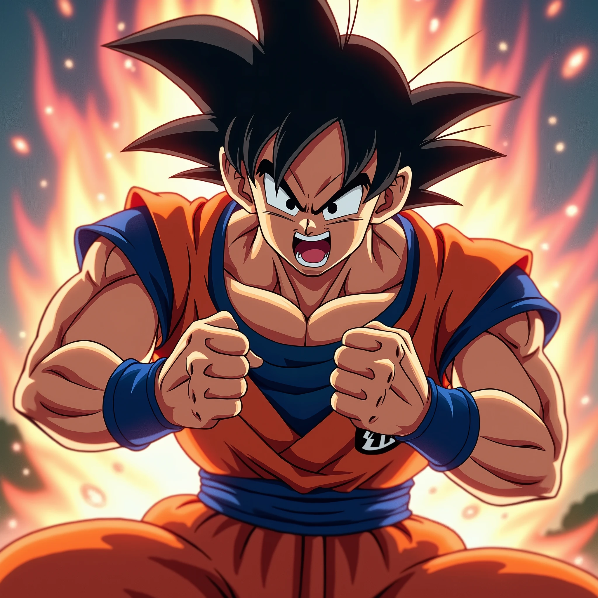 
very super close-up image of the hands of Son Goku\(Dragon Ball\(manga\), muscular,shouting,angry\) ,pose of Kamehameha, shooting a beam from hands,realistic art style, generate only hands, screenshot of the action movie
