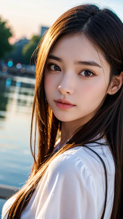 masterpiece, 最high quality, Ultra-high resolution, (Realistic:1.4), Beautiful face in every detail, high qualityの衣類, Amazing European Women, very cute, Portraiture, 肌が柔らかくてPerfect Face、Perfect Face, Shoot your hair, 8k resolution,Super Realistic,Very detailed,high quality, Broad perspective