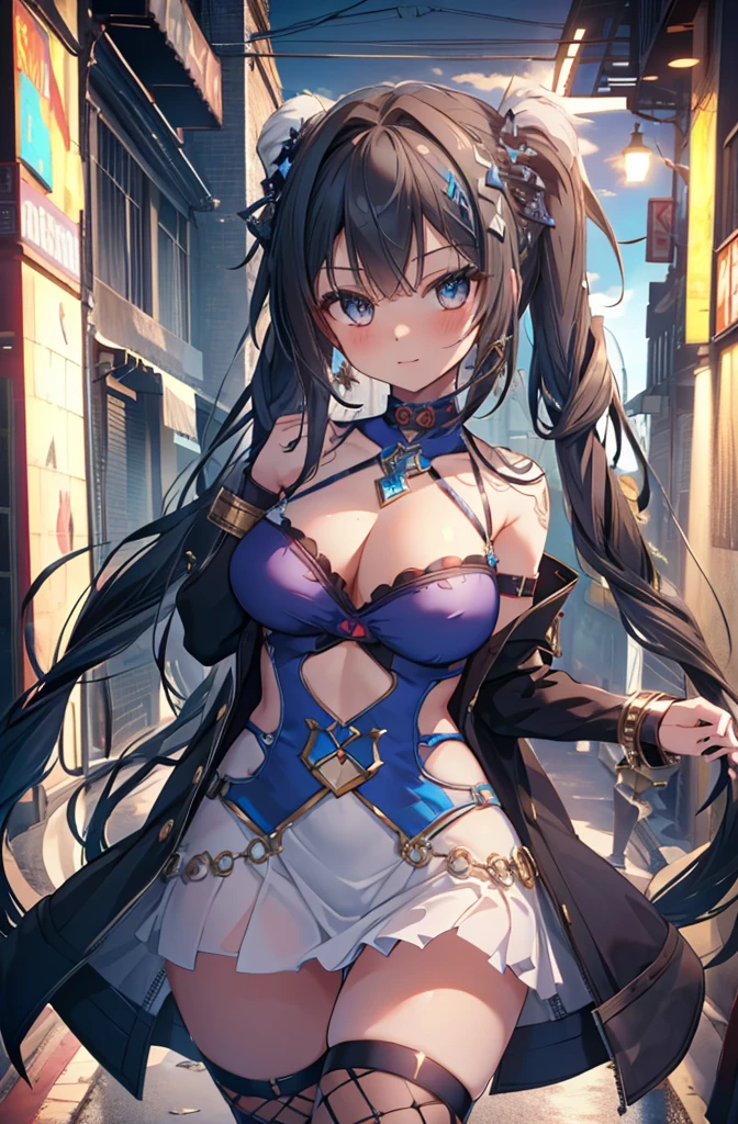 8K,(masterpiece),high resolution,best quality,(ultra-detailed),ultra detailed eyes,cute girl,(girl is holding fantasy battle axe),(fantasy battle axe:1.2),dynamic pose,Spiky,on the Rubble pile