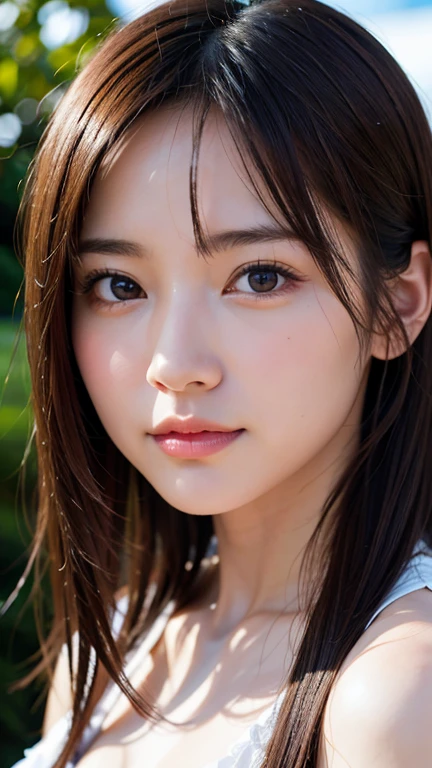 masterpiece, 最high quality, Ultra-high resolution, (Realistic:1.4), Beautiful face in every detail, high qualityの衣類, Amazing European Women, very cute, Portraiture, 肌が柔らかくてPerfect Face、Perfect Face, Shoot your hair, 8k resolution,Super Realistic,Very detailed,high quality, Broad perspective