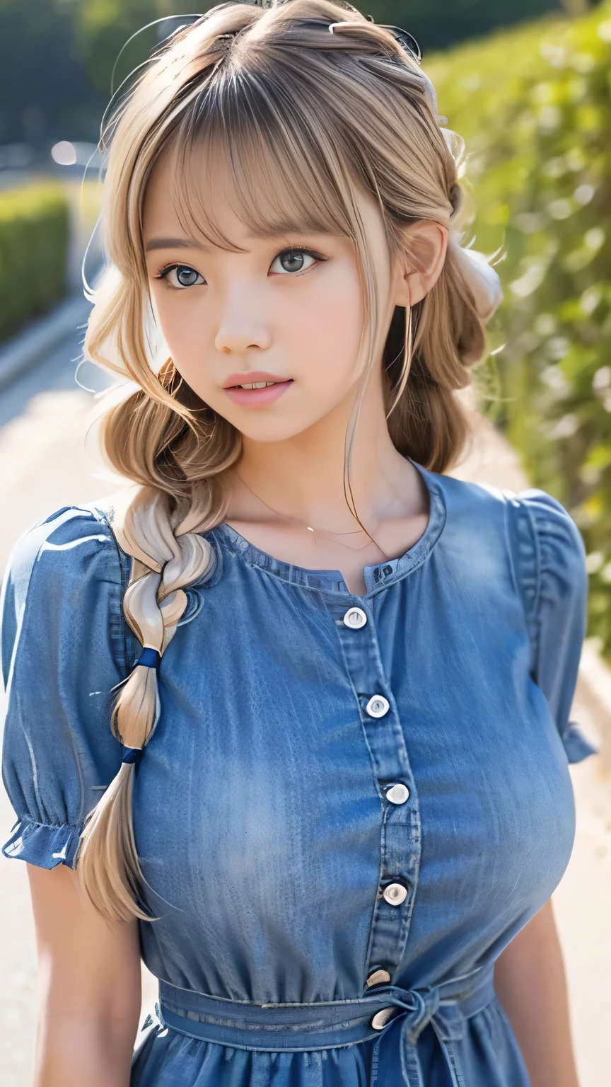 Mini dress、Silver Hair、Sexy big boobs, beautiful girl looks sexy and cute&Cute beautiful sexy face、A strong wind blows my hair in front of my face、Double teeth、Reduces the appearance of nasolabial folds、Fluttering exy Big 、Sexy cute looks and cute 15 year oldgirl, beautiful and sexy face、A strong wind blows my hair in front of my face、beautiful long blonde French braided hair、beautiful, Cute and sexy eyes hidden behind long bangs、Glaring、Eyes welling up with tears、Mini dress、