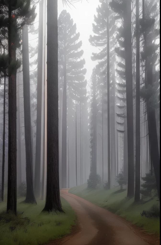 tall pine trees in a forest with a foggy sky, pine forest, florida, pine forests, sparse pine forest, swamp forest, lush evergreen forest, in serene forest setting, evergreen forest, serene forest setting, lush forest landscape, tropical forest, lush forest in background, dark pine trees, marsh vegetation, peaceful lushious forest, dense forest