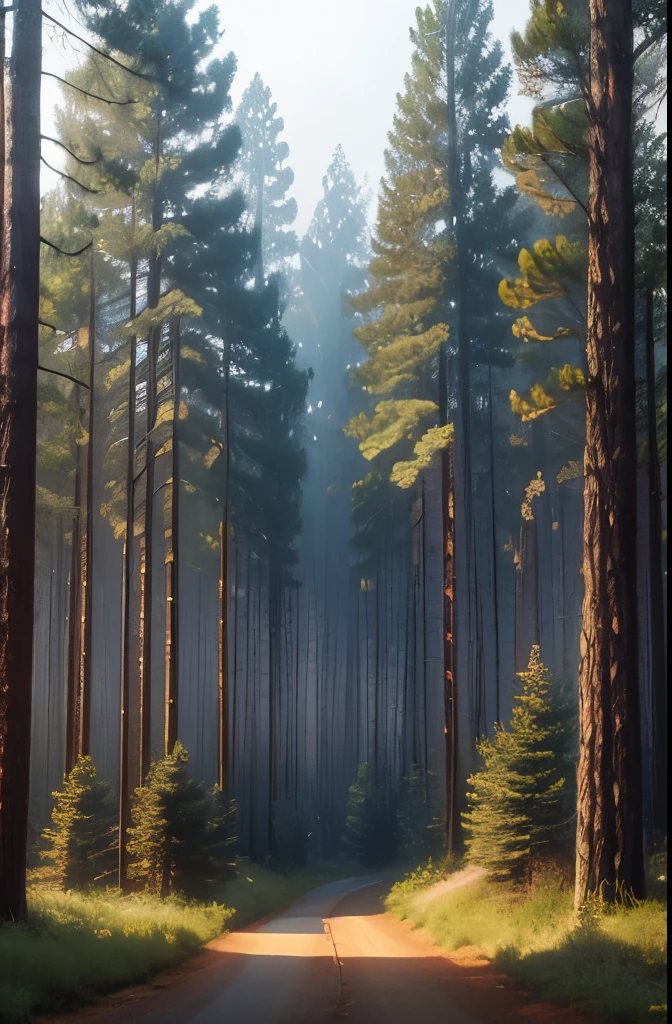tall pine trees in a forest with a foggy sky, a stock photo by Robert J. Brawley, flickr, renaissance, pine forest, florida, pine forests, sparse pine forest, swamp forest, lush evergreen forest, in serene forest setting, evergreen forest, serene forest setting, lush forest landscape, tropical forest, lush forest in background, dark pine trees