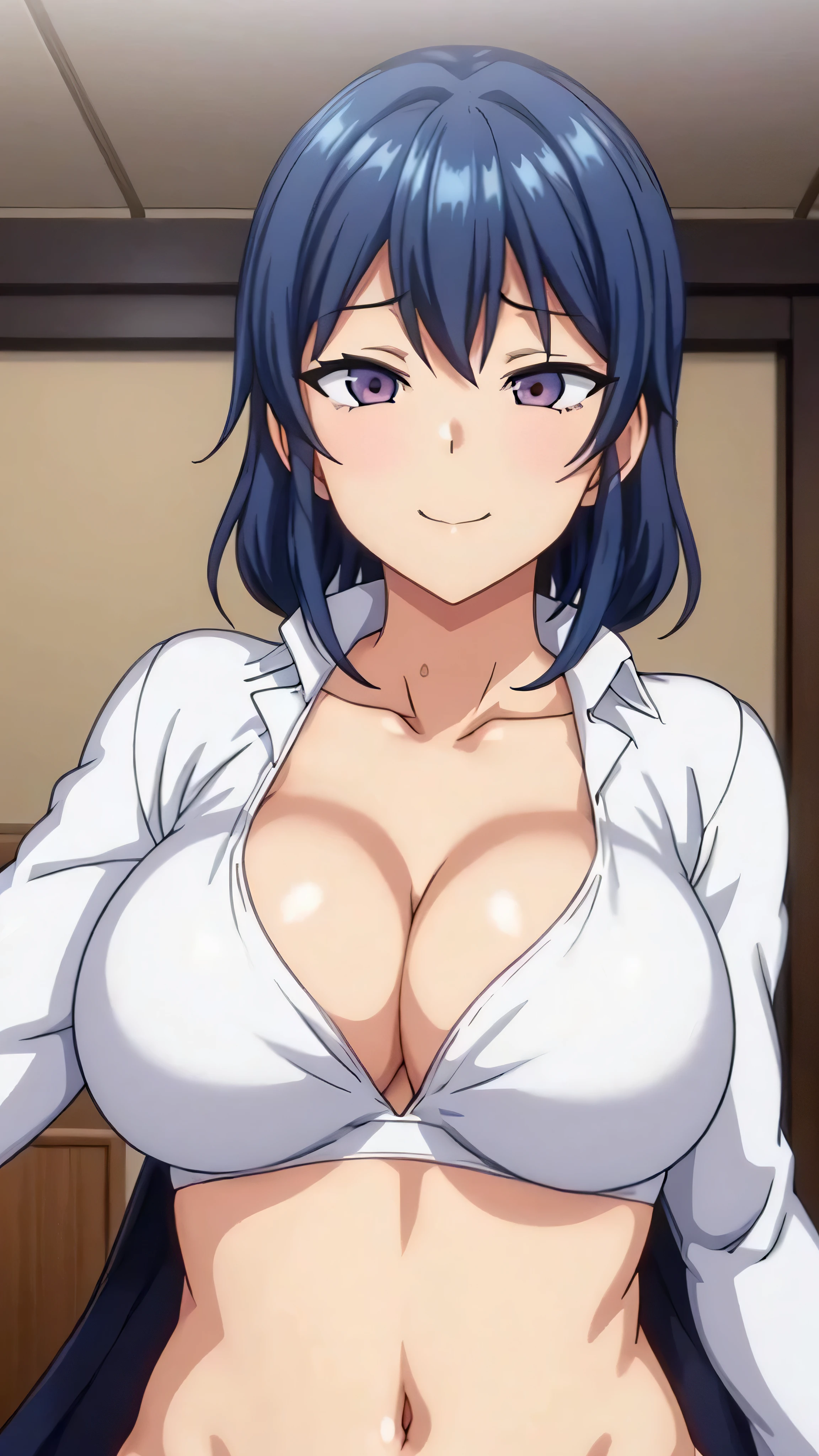 (((masterpiece))),fuyumi itadori, Anime girl characters, 1girl, solo, looking at viewer, medium hair long sleeves, cleavage, bigger breasts, closed mouth, collarbone, jacket, open clothes, open jacket, blue jacket, ground vehicle, sports bra, tall girl, horny, big ass, beautiful face,Charming,  anime visual of a cute girl, screenshot from the anime film, & her expression is solemn, ahegao face, in the anime film, in an anime, anime visual of a young woman, she has a cute expressive face, still from anime, perfect breasts, she is tall, All bodies visible, ahegao face, the face is ahegao, she is horny, A perverted face, she so perverted, she smile so perverted, hd picture, 4k quality, details of the face is so good,bigger breasts, bigger breasts, 