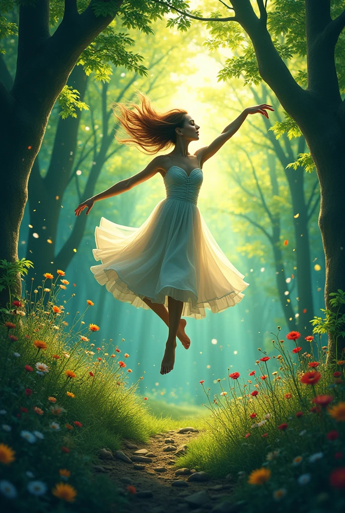 Logo with the word The Supernatural Dancer dancing in the wilderness 