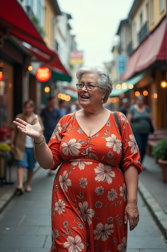 Talkative middle-aged woman in motion、However, she is a plump middle-aged woman who feels lonely and anxious about the future.