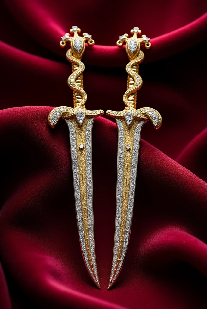 Images of daggers with snake curled in gold for a pendant more images with diamonds