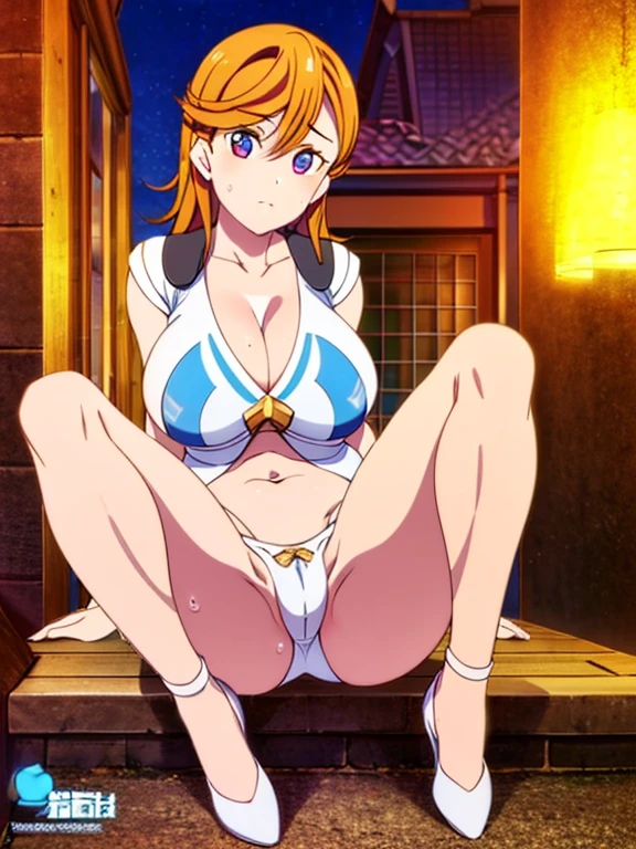 1girl in, embarassed face, Shiny skin, Best Quality, masutepiece, Detailed beautiful face and eyes,Big Tits、See-through lingerie with a small area, Sailor Mercury, Cowboy Shot、large full breasts、Spread your legs apart,Funk,Elongated,clavicle,groin,Take off your underwear,Glowing skin,Sweaty skin,Works of masters,The highest image quality,hightquality,high detal,超A high resolution,8K resolution,perfect hand,Full body photo,Exquisite facial features,Perfect face,(Reality:1.4),(Front Focus),Surrealist portraits of women by David Hockney and Alphonse Mucha,((ultra gigantic tits))、( Big breasts exposing cleavage)、((enchanting posture))、Fantasyart,,Photographic realism,Dynamic Lighting,art stations,poster for,Volumetriclighting,The details on the face are particularly rich..,((Colossal tits))、Sexy thighs,exposing the abdomen ,Chest 1 Girl, In the darkness of the night,