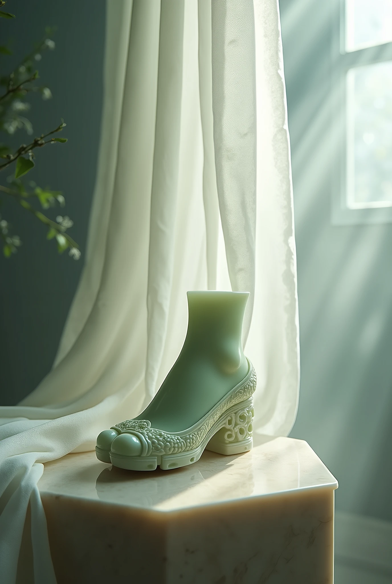 ,White Silk,Jade Foot,Expose,genital
