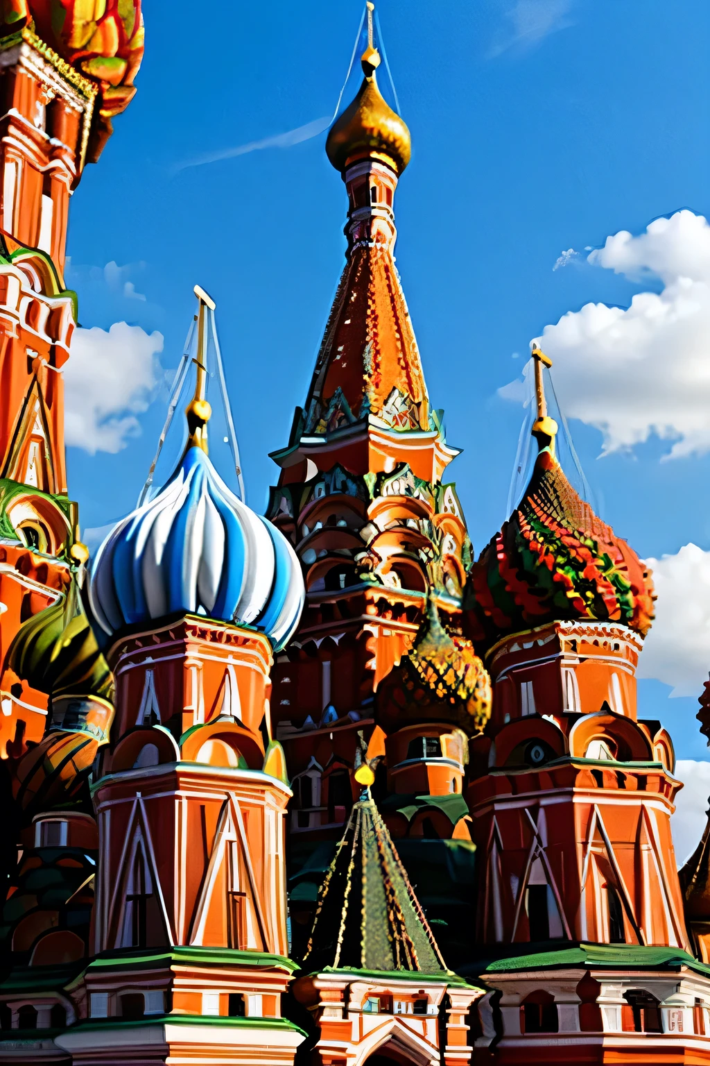 Moscow, Red Square, St. Basil's Cathedral, close-up, masterpiece, very detailed, high resolution,