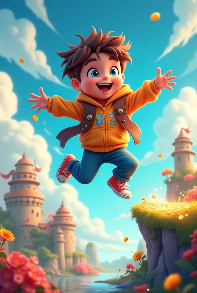 A gaming charecter simple boy cartoon