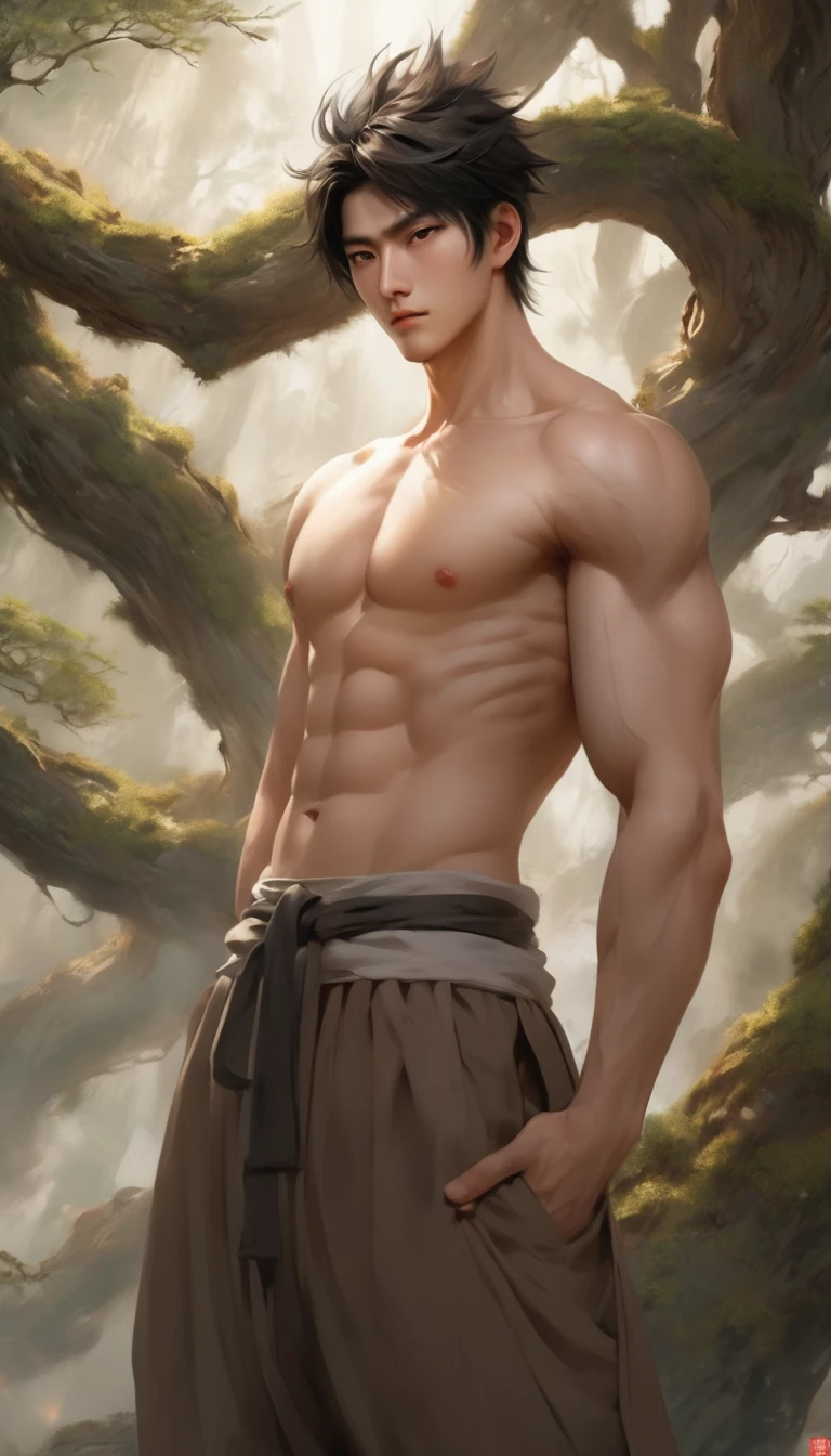 (role conception),Doomsday Literature Science Fiction Novels《Swallowed Star》The protagonist Luo Feng has a very distinctive appearance.,He is a typical "tough guy", Face:罗峰的Face犹如经过千锤百炼的青铜雕塑,Clear lines,Full of a sense of power。This facial expression not only reflects his strong character,It also gives him a strong visual impact.。 Eye contact:他的Eye contact坚定而深邃,As if he could see through all the hypocrisy and truth in the world。这种Eye contact不仅透露出他的智慧和洞察力,It also makes people feel his inner determination and courage。figure:罗峰的figure高大而挺拔,Standing like a pine tree。He is in good shape,Smooth muscle lines,Demonstrated strong physical fitness and fighting ability。 temperament:他的整体temperament给人一种霸气侧漏又坚韧不拔的感觉。Completely different from those gentle and modest young men,Luo Feng's existence is like a breath of fresh air in Chinese comics,Eye-catching,Respect。Smile:罗峰的Smile温暖而阳光,like the rising sun,Bring endless hope。这种Smile不仅展现了他的亲和力和温暖,It also makes him more humane outside of combat.。 dress up:虽然具体dress up在小说中可能并未详细描述,But according to Luo Feng's identity as the protagonist of a science fiction novel about the future world,可以合理推测他的dress up会体现出一种科技与力量的结合,It fits his identity as a warrior.,It also shows the characteristics of the times he lived in.。Among the many male gods in Chinese animation,Luo Feng is undoubtedly a dazzling existence。