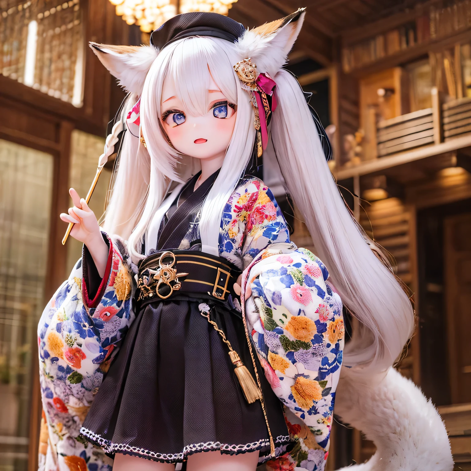 FOX Girls Chibi,Shrine maiden costume