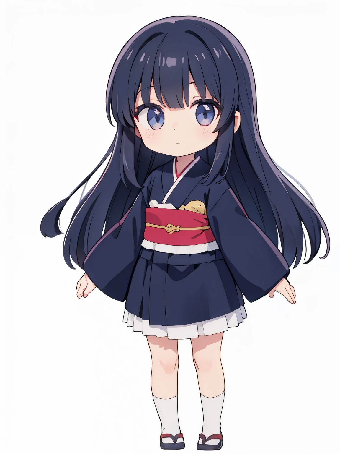 One person, Black Hair, Long Hair, ponytail, solo, High resolution, anime,