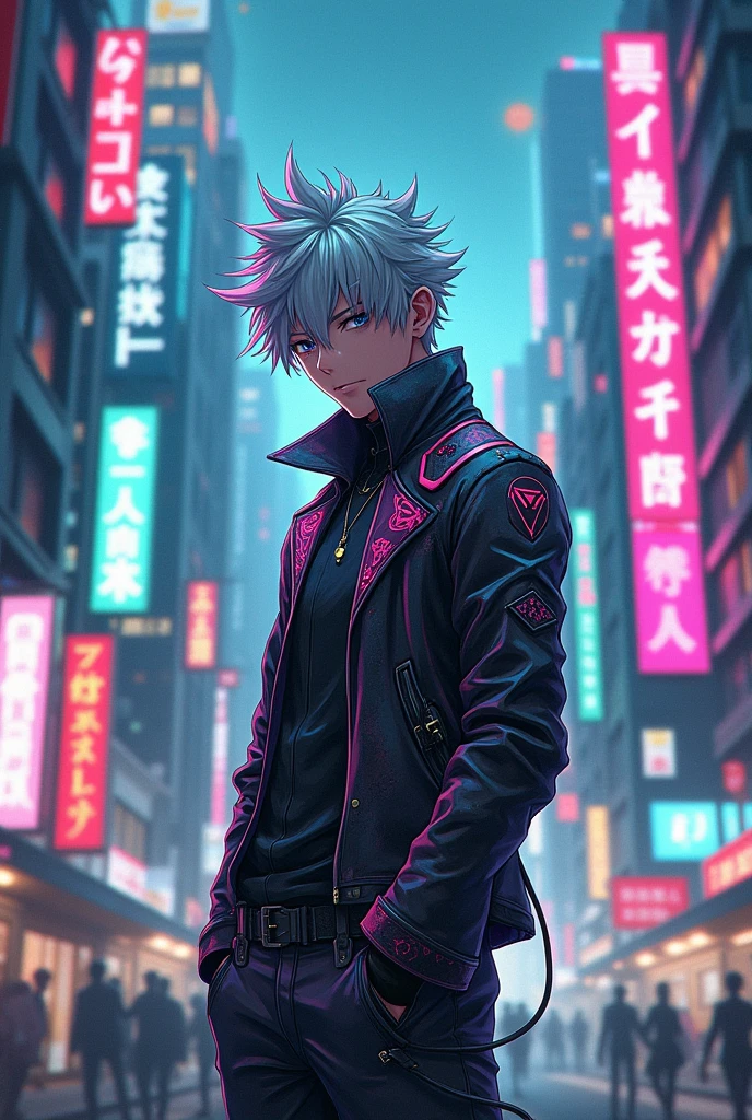 An image with a male anime With writing follows this page