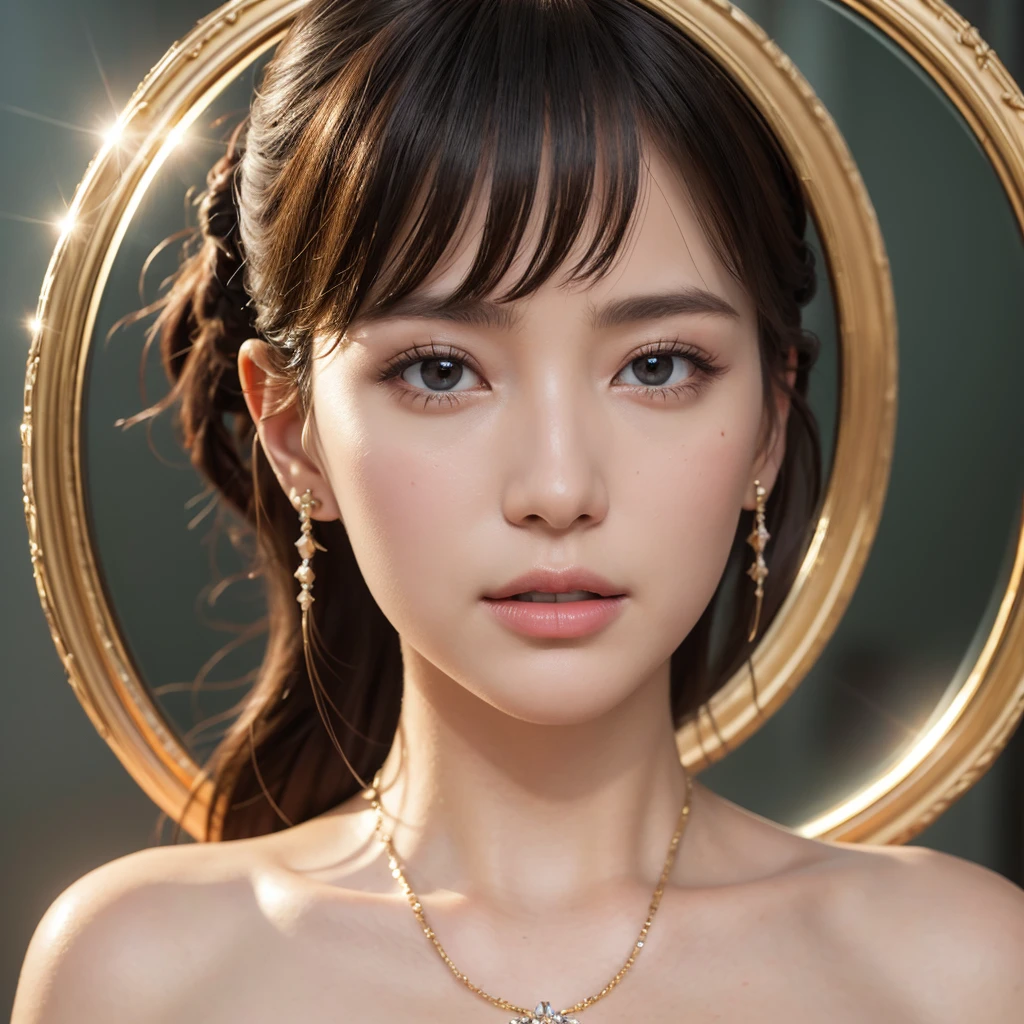 best quality, masterpiece, highres, 1girl ((Ameri Ichinose)), sexy stripper outfit, beautiful face, hair ornament, looking at viewer, smile, closed mouth,lips, dress,hair ornament, necklace, jewelry, long hair, earrings, Beautiful face,upon_body, tyndall effect,photorealistic, dark studio, rim lighting, two tone lighting,(high detailed skin:1.2), 8k uhd, dslr, soft lighting, high quality, volumetric lighting, candid, (full body Photography), ultra high resolution, 4k, 8k, Bokeh