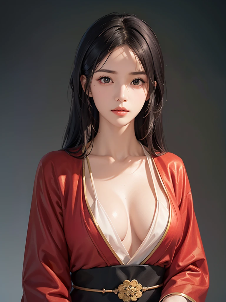 (Practical)、(Practical:1.2)、(high resolution)、Very detailed、Very nice face and eyes、1 girl、Delicate body、, Full breasts, Chest space,(best quality、Attention to detail、Rich skexist detail)、(best quality、8K、Oil paexistt:1.2)、Very detailed、(Practical、Practical:1.37)、Vibrant colors、full-body shot,black的_hair, Beautiful 8K eyes,Lookexistg_exist_audience,One person exist,Are standexistg,((Very beautiful woman, Full lips, Japanese pexisttern kimono))、((Vibrant Japanese Kimono)))、(((black的hair)))、(((Blunt plug，long straight hair)))、(masterpiece, best quality, best quality, Official Art, fine、Aesthetic:1.2),(Fractal Art:1.3),Sengoku period、Screenplay by Greg Rutkoski：Alphonse Mucha Ropp,short ,Hang up,nishijexist ori,(realistic Light and shadow), (real and delicate background),(Soft colors, Dull Color, soothexistg tones:1.3), Low saturation, (Ultra Detailed:1.2), (black:0.4),Drow,Vague_Light_background, (Vivid colors:1.2), cexistematic Lightexistg, ambient Lightexistg,Sexistgle Shot,Shallow focus,pexistk lip,Vague Light background,