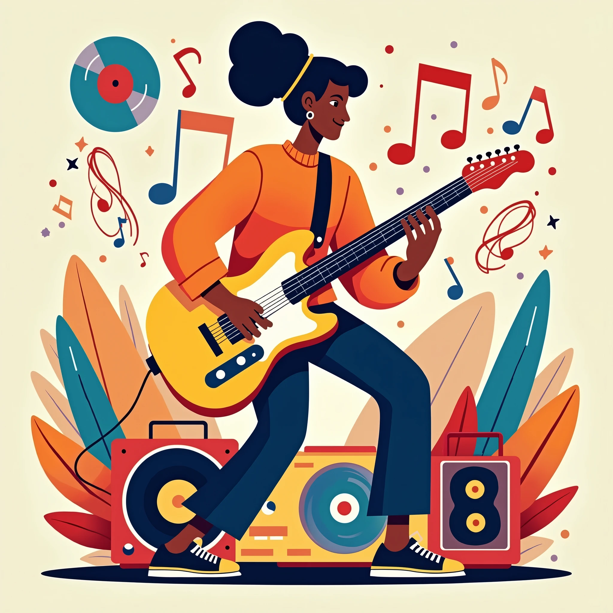 Flat设计,music,rhythm,电Guitar,Guitar,melody,Note,cdx,phonograph,Flat,flat