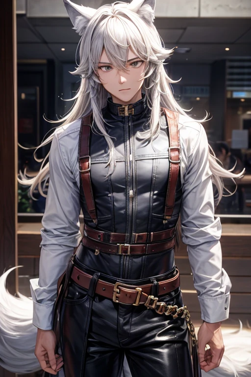 ,Handsome,Wolf Ears,Constraints,belt
