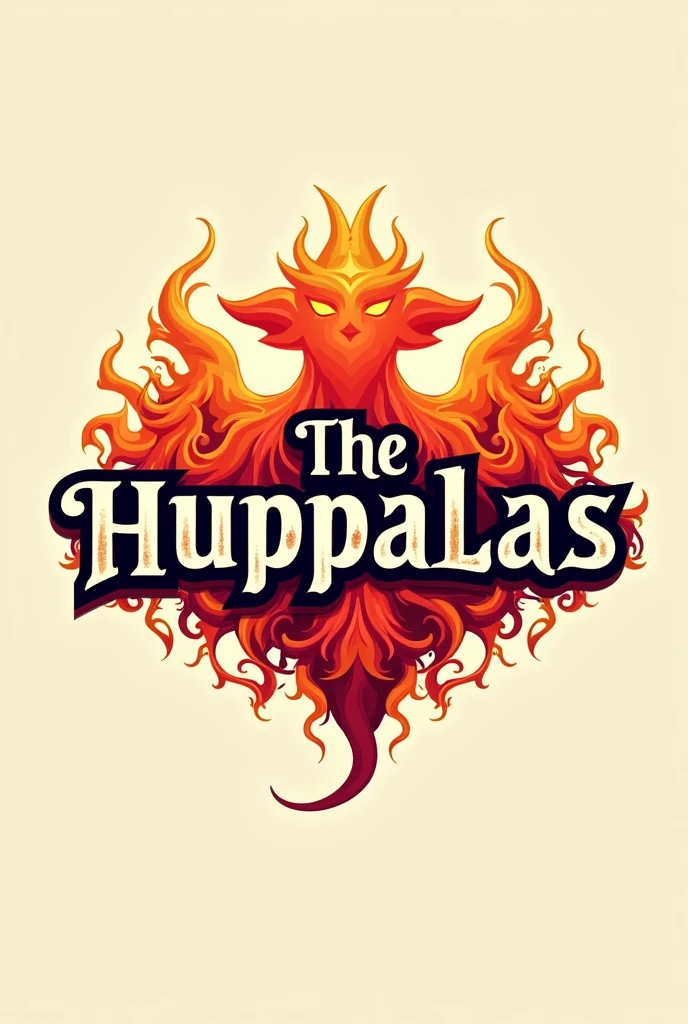 logo, Guild, name: The Huppalas in the middle, Colors red orange