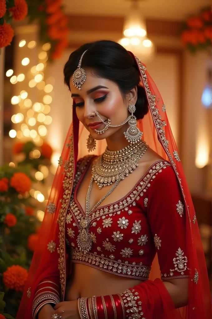 Beautiful Indian bridal looks, deep navel