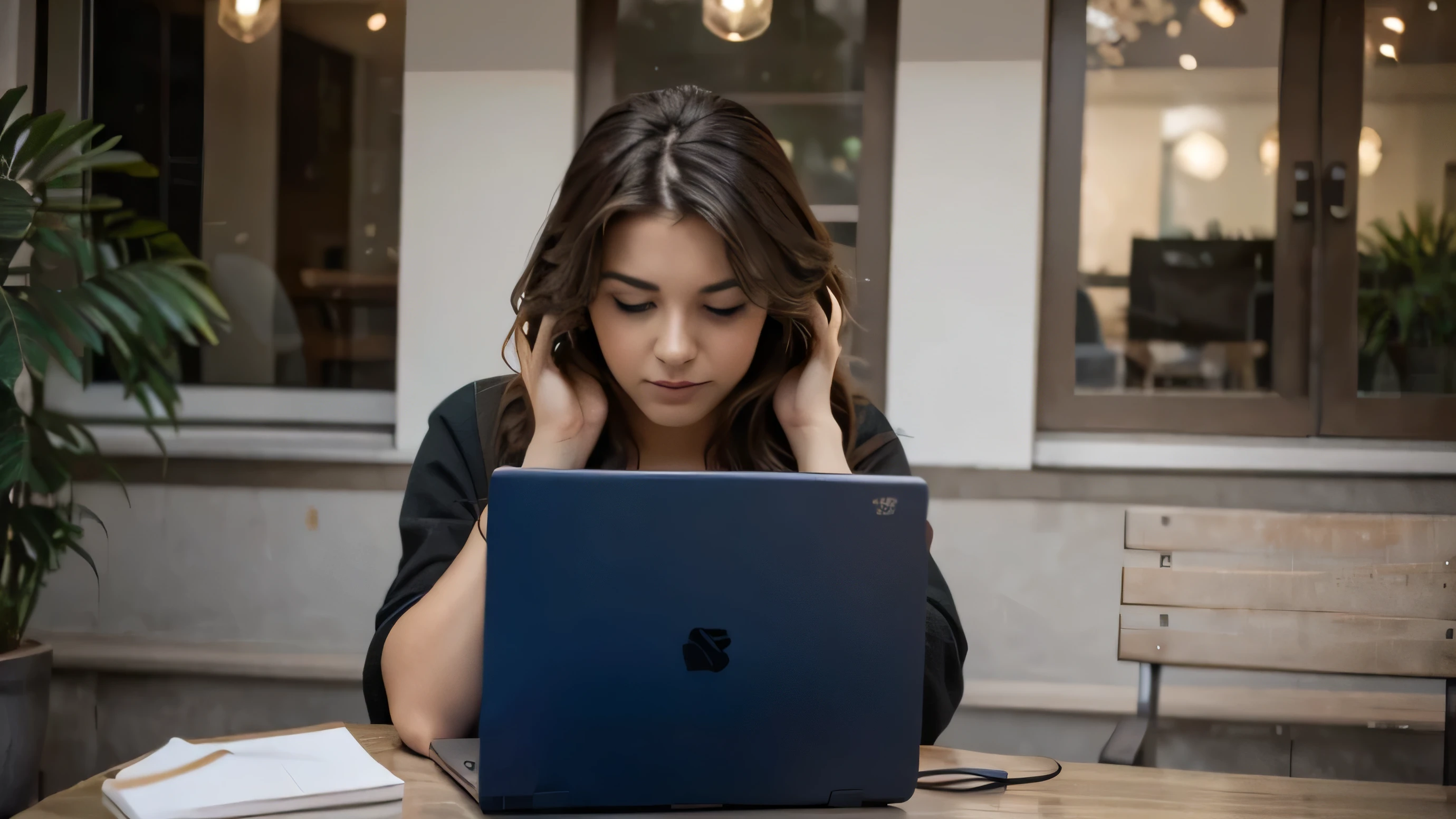 Very beautiful single girls with laptop