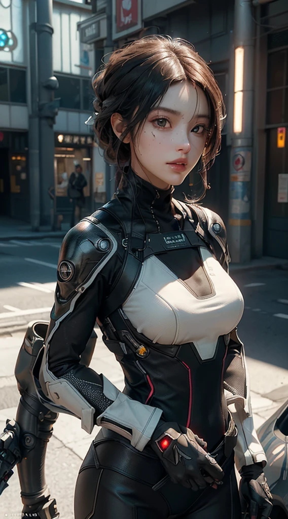 ((Best quality)), ((masterpiece)), (detailed:1.4), 3D, an image of a beautiful cyberpunk female,HDR (High Dynamic Range),Ray Tracing,NVIDIA RTX,Super-Resolution,Unreal 5,Subsurface scattering,PBR Texturing,Post-processing,Anisotropic Filtering,Depth-of-field,Maximum clarity and sharpness,Multi-layered textures,Albedo and Specular maps,Surface shading,Accurate simulation of light-material interaction,Perfect proportions,Octane Render,Two-tone lighting,Wide aperture,Low ISO,White balance,Rule of thirds,8K RAW,
