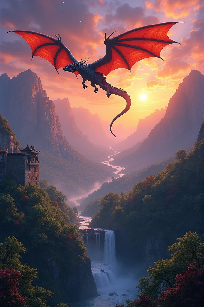 A dragon-filled world, 4k resolution.