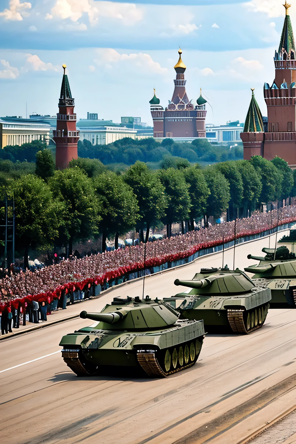 Russian Tanks Parade at Moscow