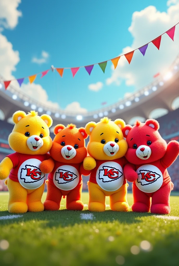 Kansas City Chiefs care bears yellow