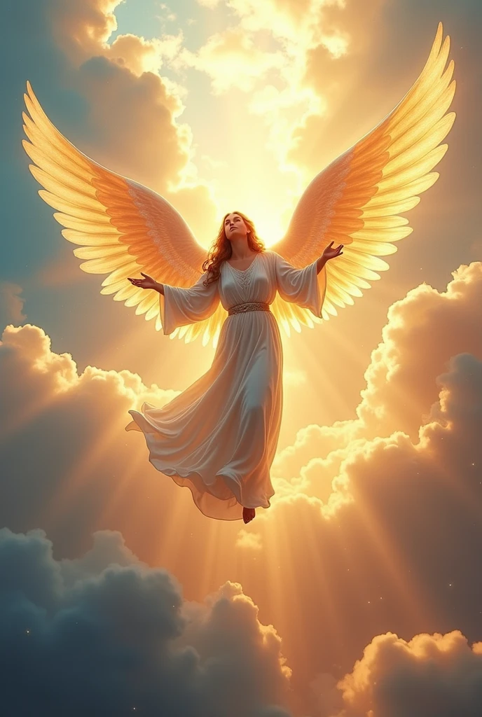 Hail marry with angles going to heaven angles singing songs colour full masterpiece 4k ultra HD masterpiece Ai Cool