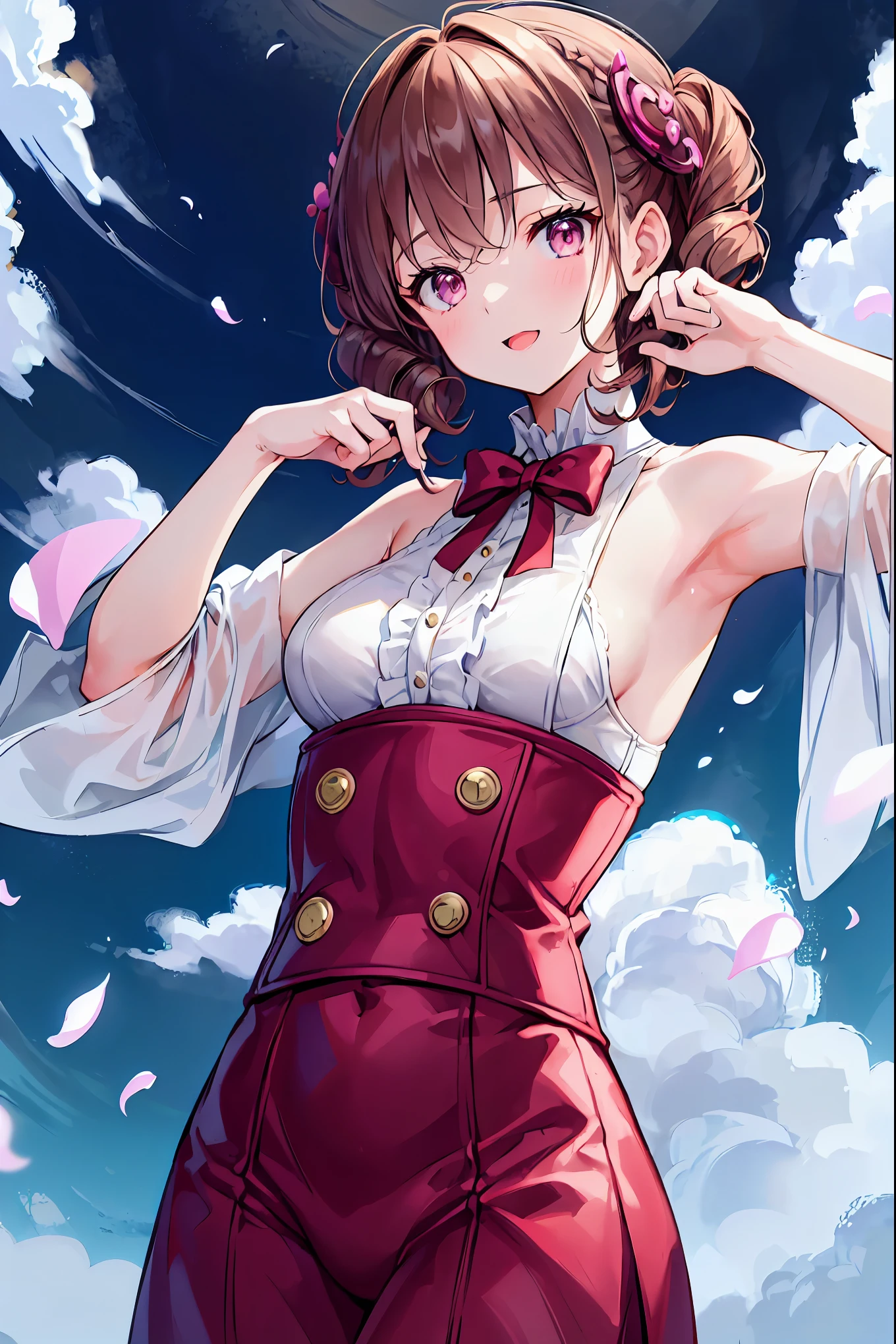 masterpiece, high quality,16K,8k,beautiful,Get used to it,Exquisite,extremely Get used to it, Brown Hair,Shortcuts,Slender beauty,finely Get used to it, high quality, insanely Get used to it, ultra Get used to it, Ultra-high resolution, high quality, beautiful face, Japanese, Browsing Caution,Wet,She is short,Small breasts,Open_mouth,(Baby Face:0.7),Shortcutsヘア,Realistic, (masterpiece:1.4, 最high quality), (複雑なdetailed), unity 8k wallpaper, ultra detailed, (pastel colour:1.3), (Race) Underwear and Corset, beautiful and aesthetic, One person, detailed, One personで, Victorian Mansion,(Pin curl hairstyle:1.3),(upper_body:1.5),smile