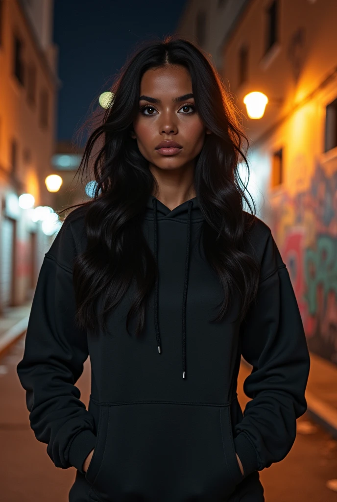 brunette skin, dark hair and black eyes, muscular body, atletico, sweatshirt clothes.