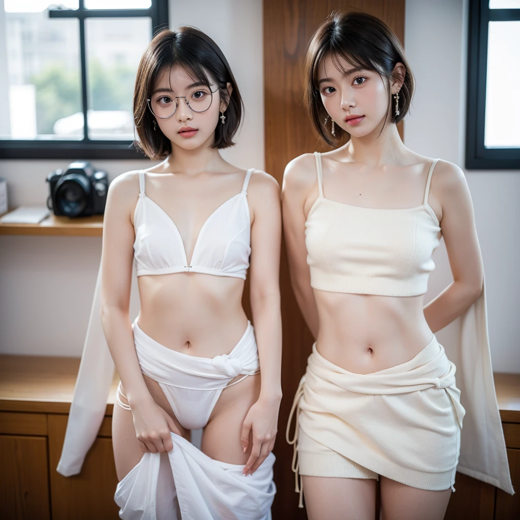 Just one woman, 18-year-old、young、(small, Flat Chest:1.0)、((((white ecchu loincloth:1.0))))、 (Looking into the camera)、Beautiful Japanese actresses, ((((Showing off your loincloth))))、Whole body images、Well-proportioned and beautiful body、Her butt looks great in photos, Yukihime, Long eyelashes, Snowflake Earrings,
(RAW Photos, Highest quality), (reality, reality的:1.4), (flying debris), A classroom in an old high school in Japan
Beautiful details, Beautiful lip detail, Highly detailed eyes and face, Round glasses with a thin black frame
BREAK is perfect anatomy, The whole body is thin, Small breasts, (short hair:1.3), goddess'smile,
Crystal Skin, Wake up, Capture the light