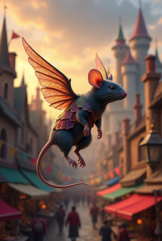 A medieval rat that can soar glide