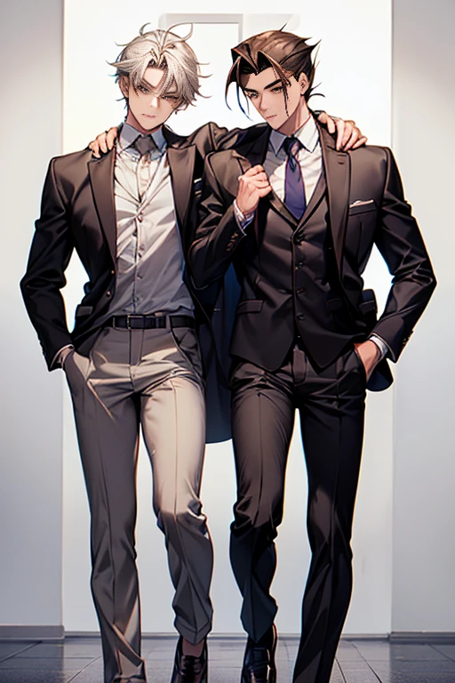 High school boy,Height: 175cm,Practical Muscles,Slim Macho,Domon Kash,Old scar on the left cheek,Anatomically correct, Damaged, High detail, Textured skin, Ultra high definition, High School Uniform、Boys' blazer,White shirt,Grey slacks,Leather shoes,
