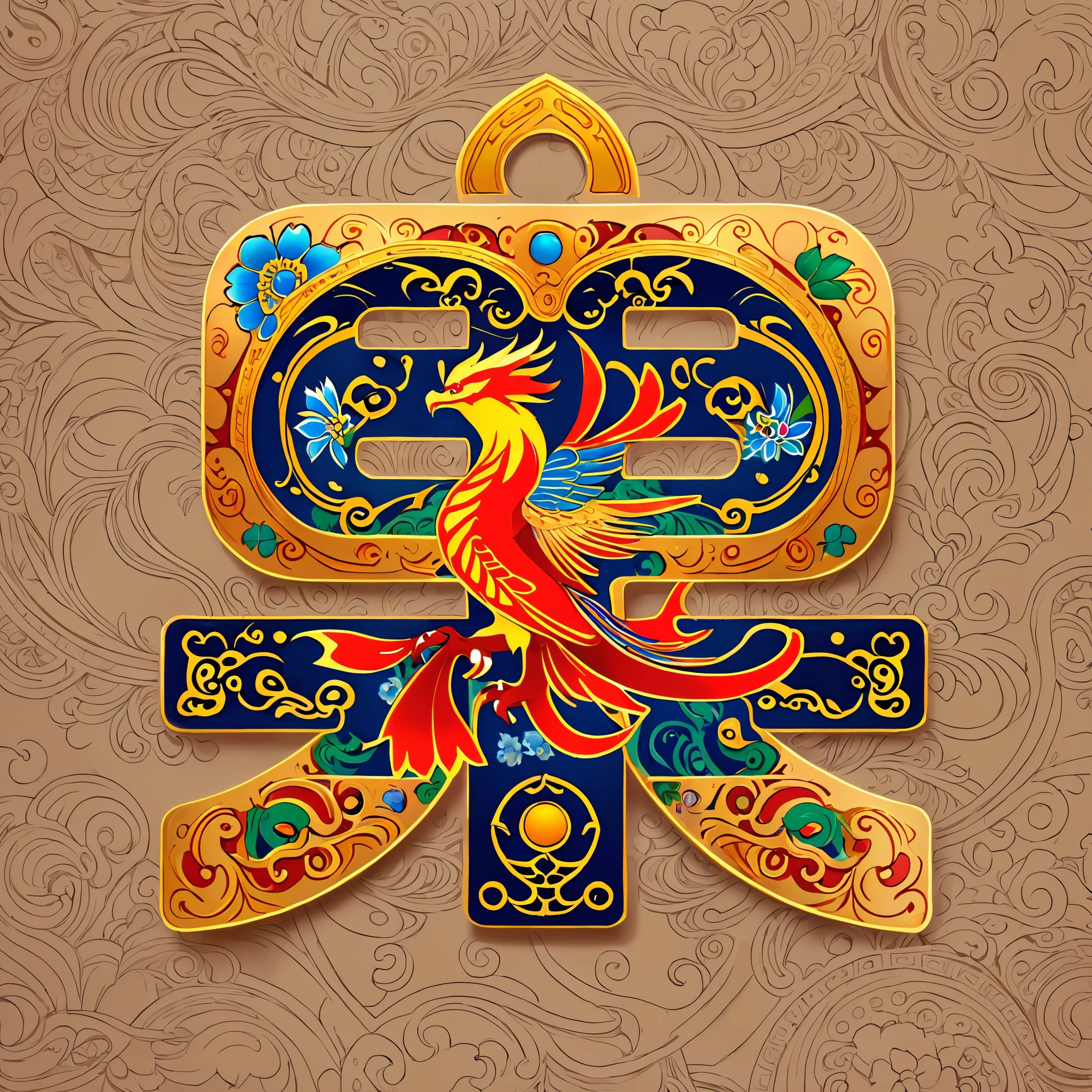 Tattoo design,dragon,Phoenix,totem,Flowers,Chinese Pattern,Rich details