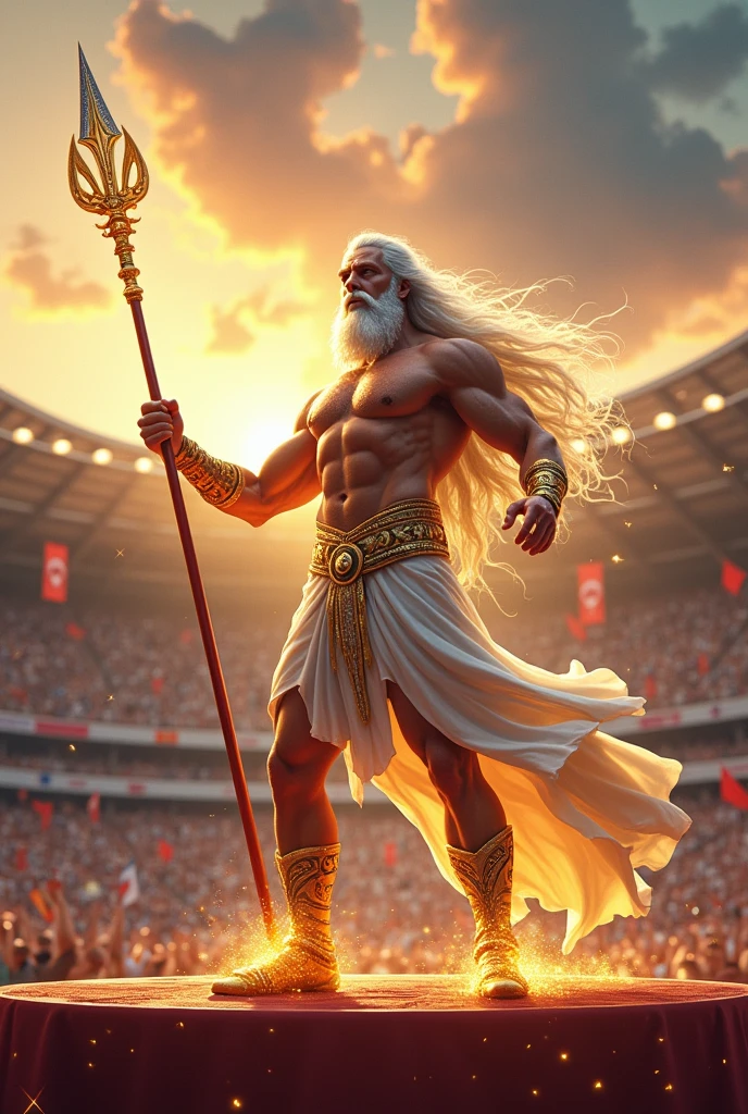 Zeus at the 2024 Olympics Spear Throwing