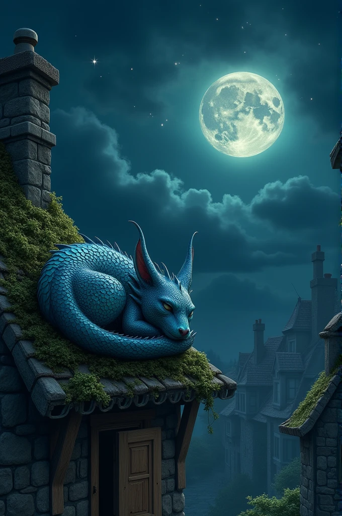 Creature sleeping on the roof