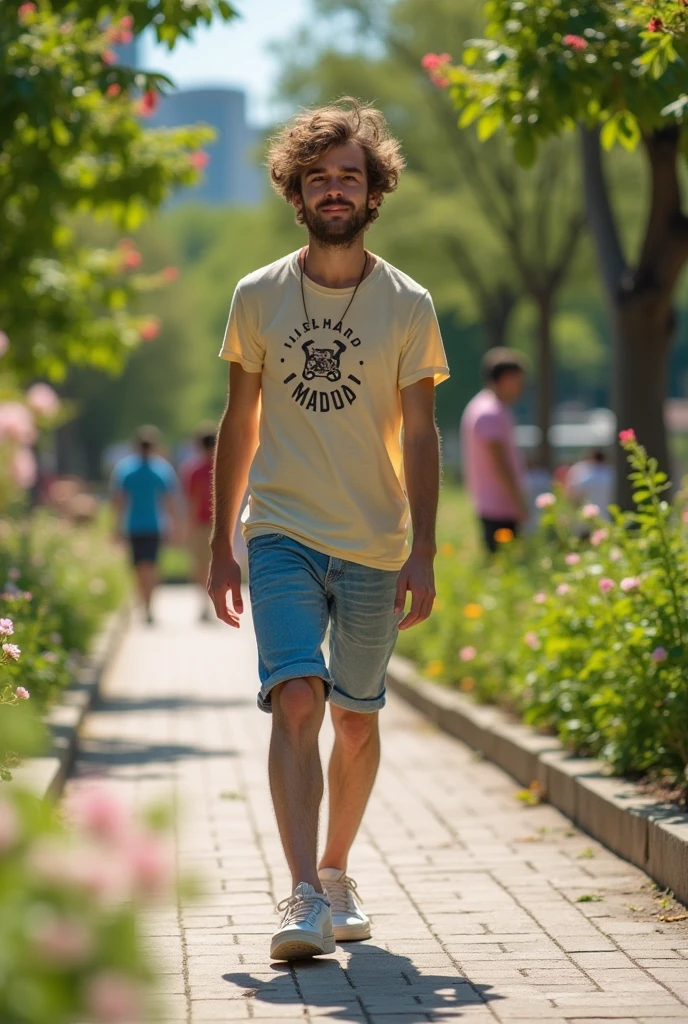 A slender, thin young man of short stature with full buttocks and a squat movement.