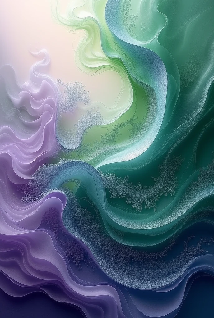 Abstract image of a mix of silver green violet