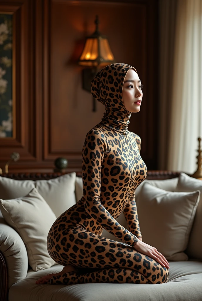 ((HIJAB)), I WAS RAPED BY MY FATHER , Ultra High Res. realistic: 1.4, UHD, (Tiger pattern), ((Stylish Hijab)), big ass