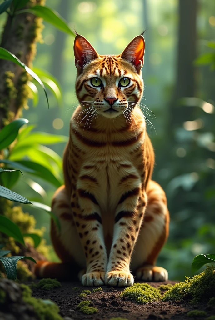 the cat's body is very very strong, Six muscles, rippling