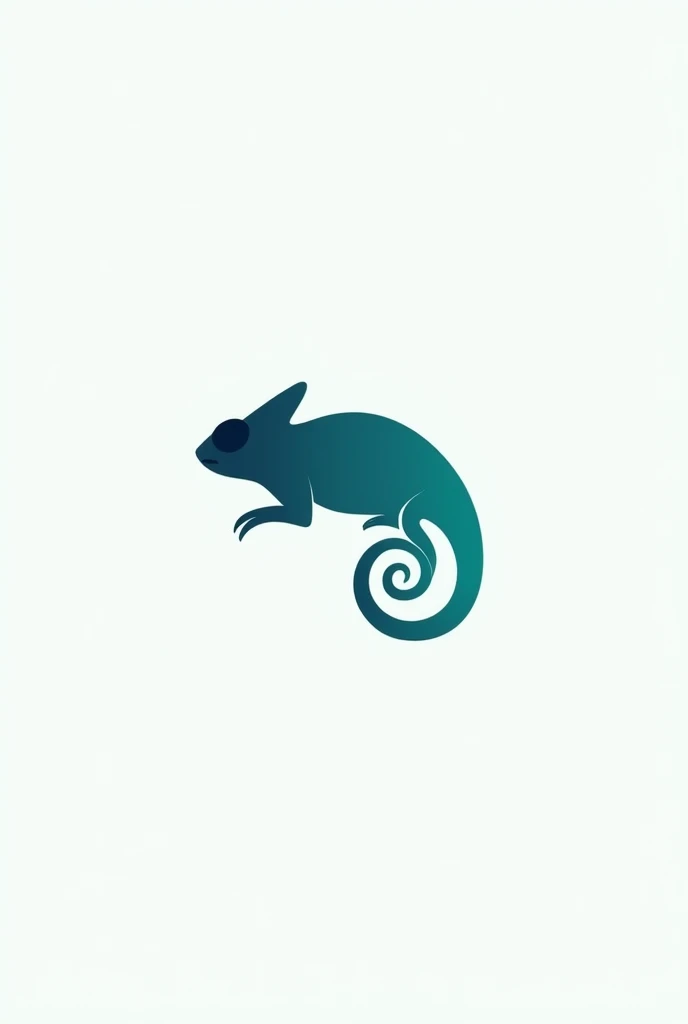 Minimalist chameleon logo with corporate colors that inspire trust