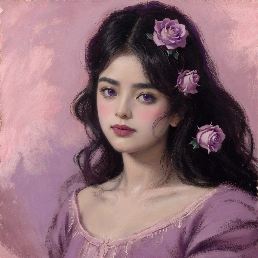 Texture of roses spread pastel colour Purple and pink
